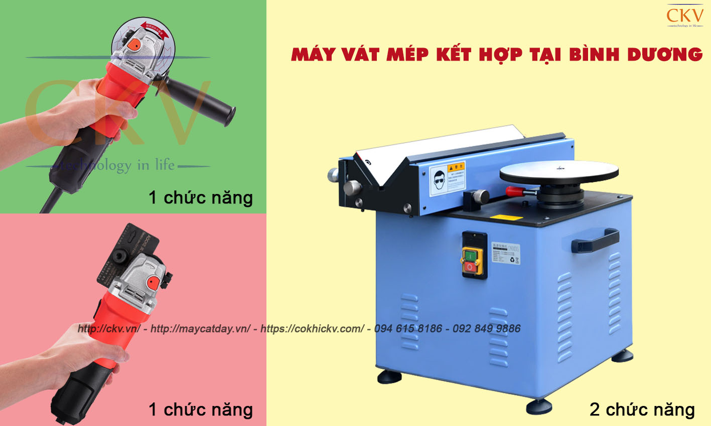 Máy vát mép kết hợp 2 chức năng dùng điện an toàn