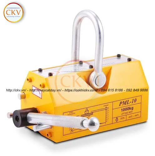 Nam châm nâng gạt tay loại 1000kg có lõi từ