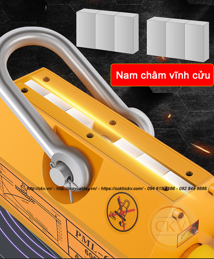 Nam châm nâng hạ loại gạt tay chuyên cẩu hàng