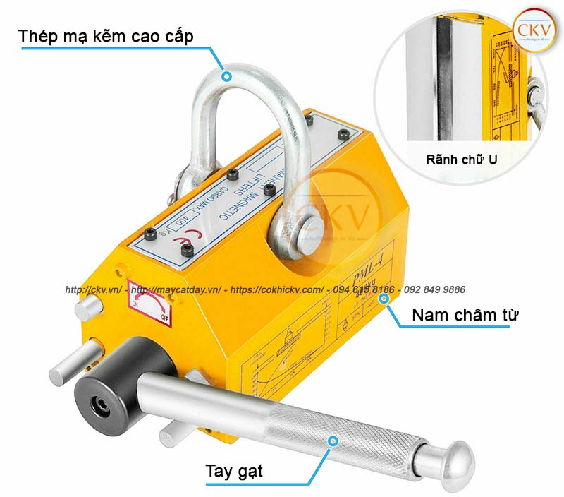 Nam châm cẩu PML-400 tải trọng 400kg