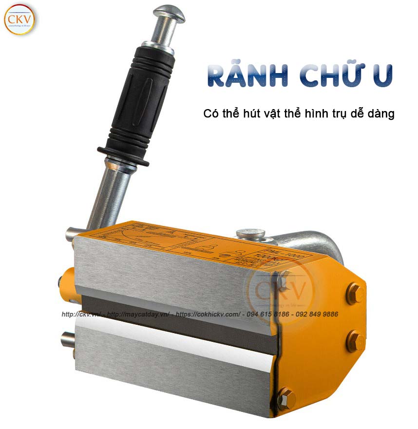 Cẩu nam châm từ loại 1 tấn có tay gạt