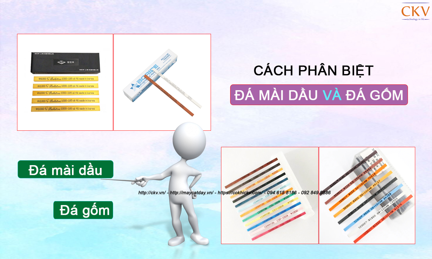 Cách nhận biết đá mài dầu và đá mài gốm cho khuôn mẫu