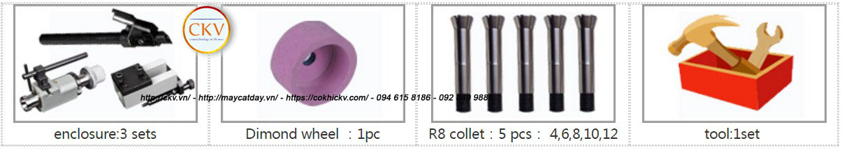 Phụ kiện đi kèm của máy mài đa năng CNC U2