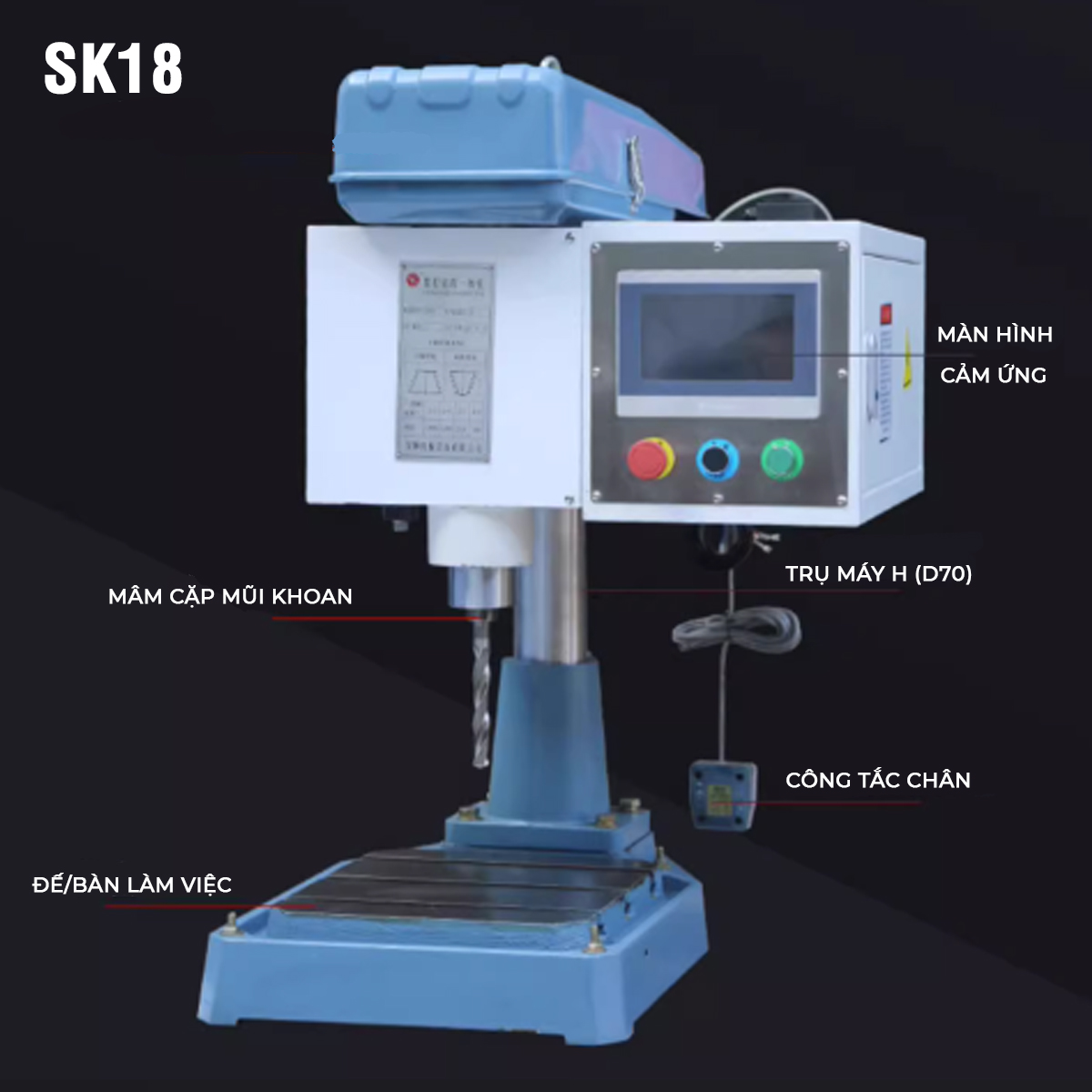 Máy khoan bàn tự động SK18