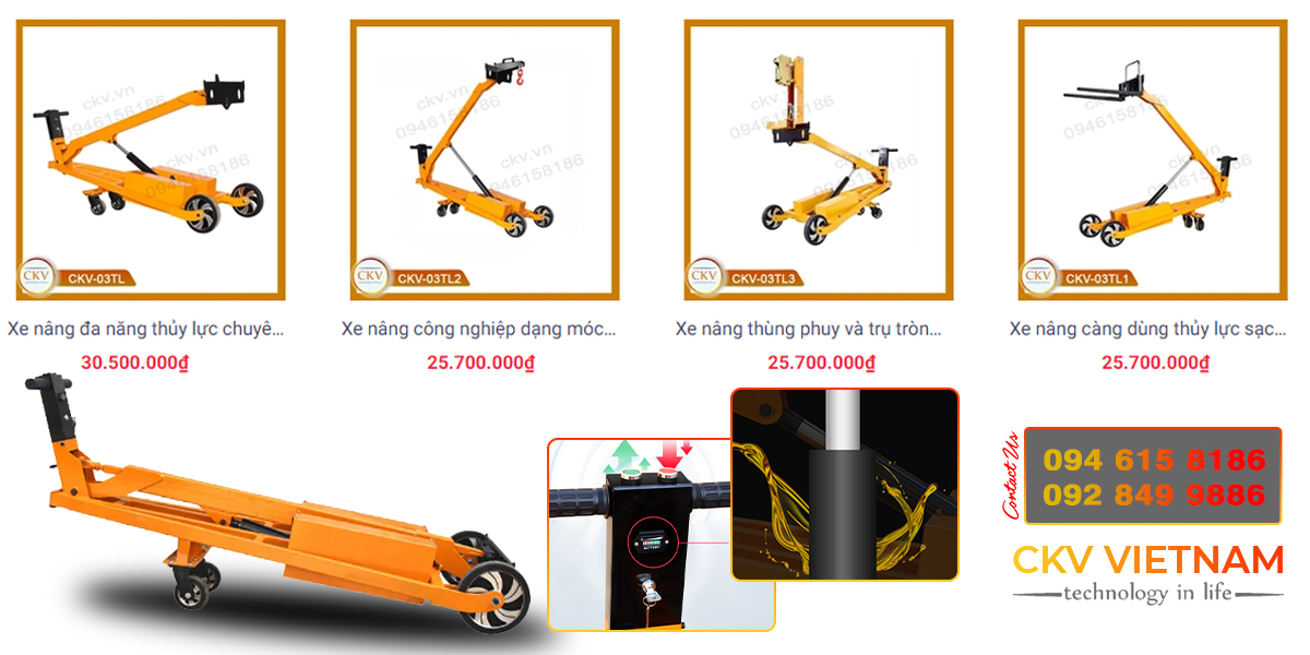 Một số xe nâng phụ trợ đa năng tại CKV VIETNAM