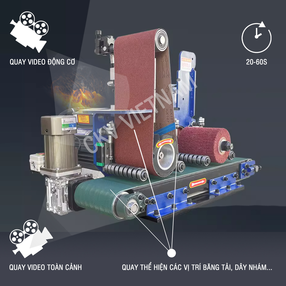 Quay video & ghi nhận các dấu hiệu cháy, mùi khét