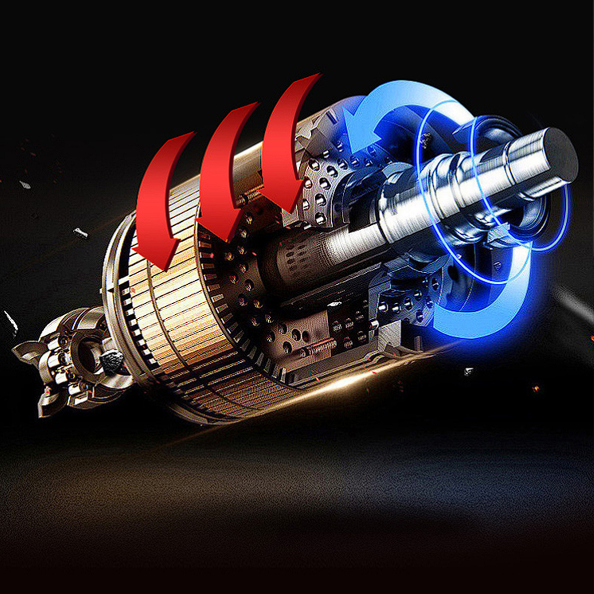 Rotor lồng sóc với lõi đòng nguyên chất hiệu suất cao