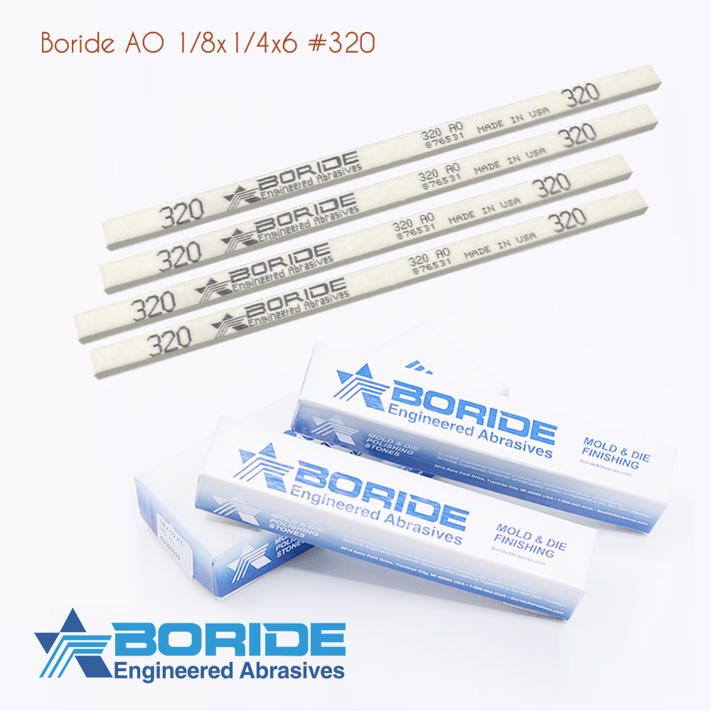 Thanh đá mài dầu Boride AO 1/8x1/4x6 320