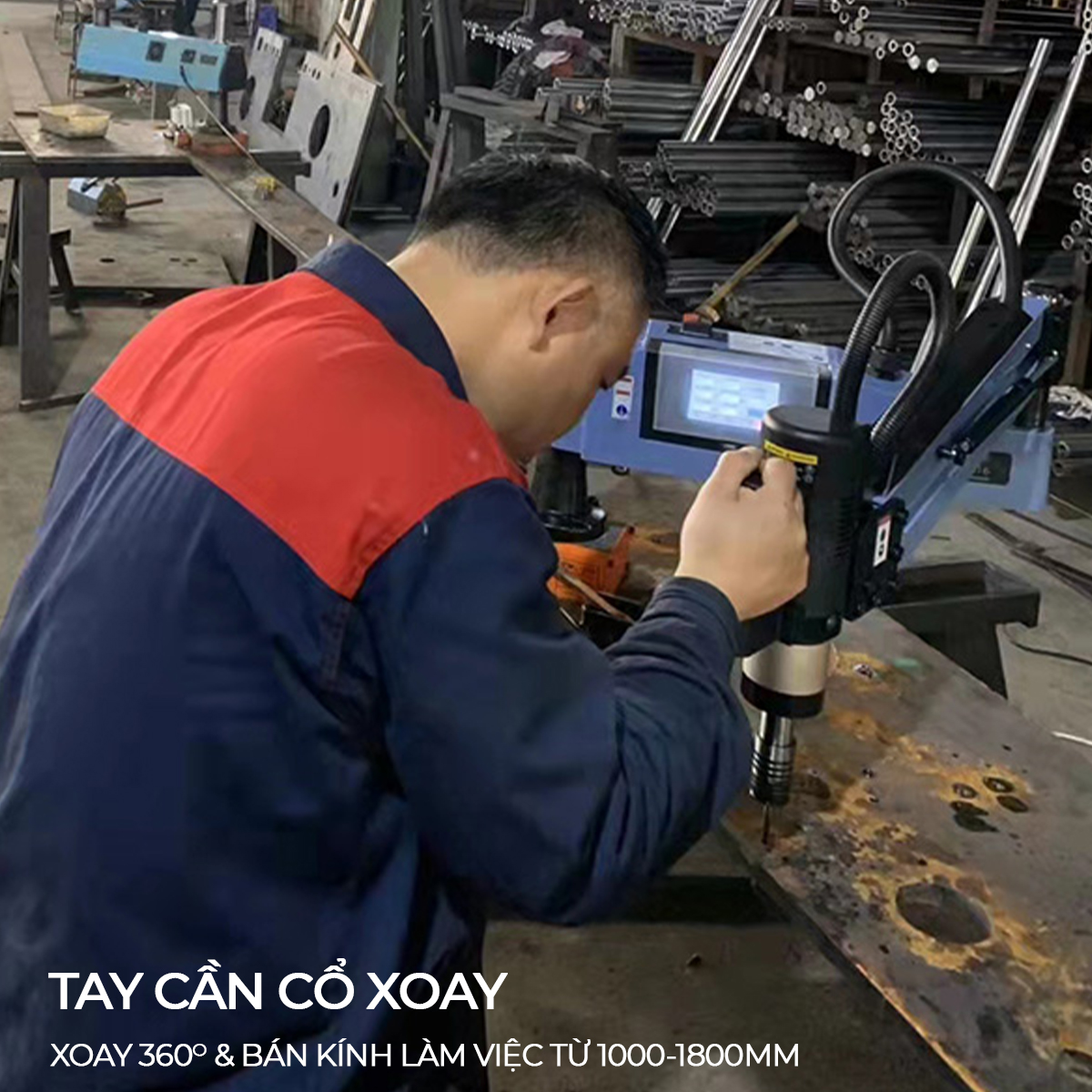 Ảnh thực tế máy taro cần điện CKV-M16 ARM15 4