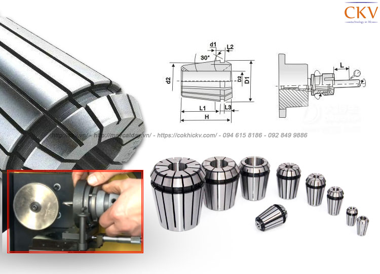 Collet ER32 - Máy mài dao cầu CKV-H8