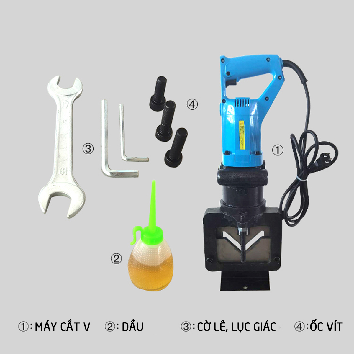 Máy và phụ kiện máy cắt thép V thủy lực cầm tay CKV-JC60