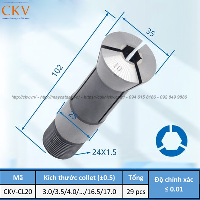 Collet lục giác CKV-CL20