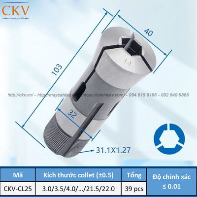 Collet lục giác CKV-CL25