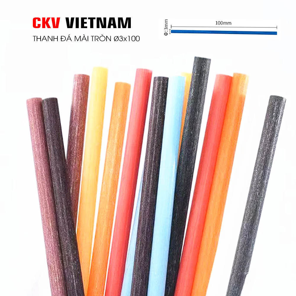 Thanh đá mài gốm XBC Ø3x100