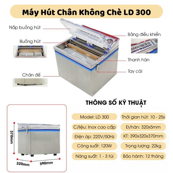 Máy Hút Chân Không Chè LD 300