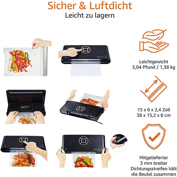 Máy Hút Chân Không Amazon Basics VS2320EU