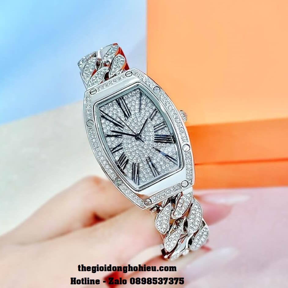 Đồng Hồ Nữ Davena 61503 Chính Hãng Dây Mắt Xích Silver 36mm