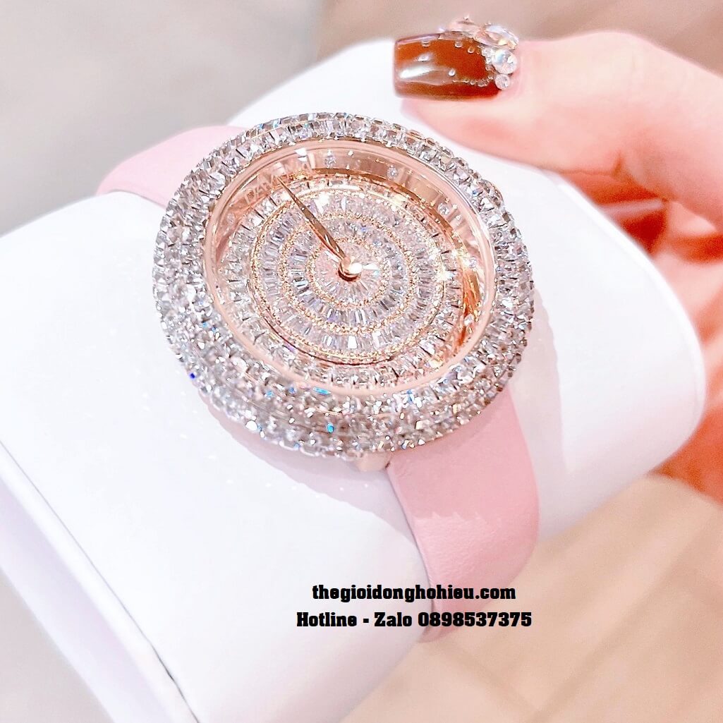 Đồng Hồ Nữ Davena 32091 Chính Hãng Dây Da Hồng Vỏ Rose 39mm