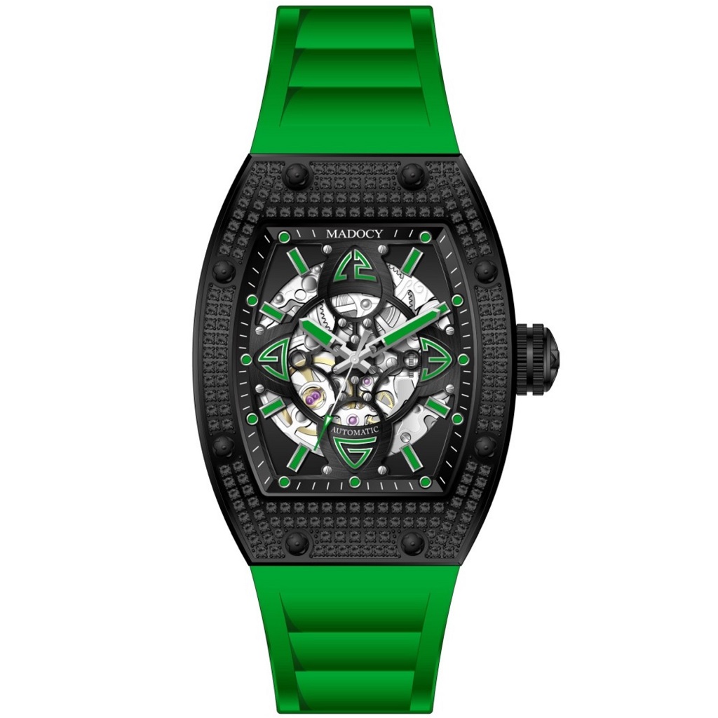 Đồng Hồ Nam Madocy M88169 Automatic Green Black 42mm