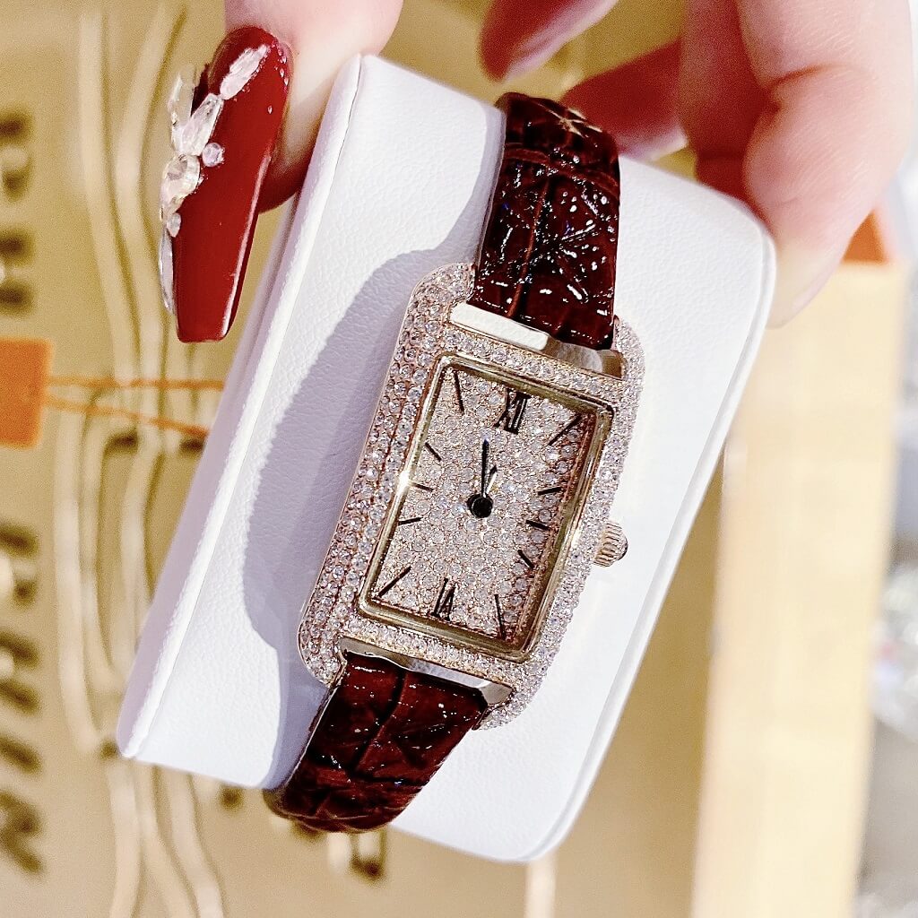 Đồng Hồ Nữ Davena 31968 Rose Gold Dây Da Nâu 30mm