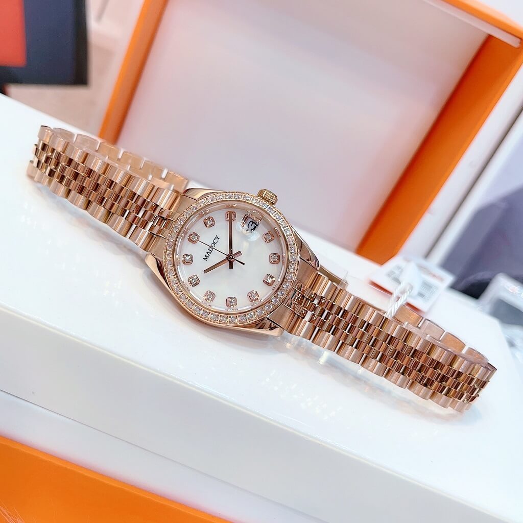 Đồng Hồ Nữ Madocy M81697 Rose Gold Mặt Trắng 31mm