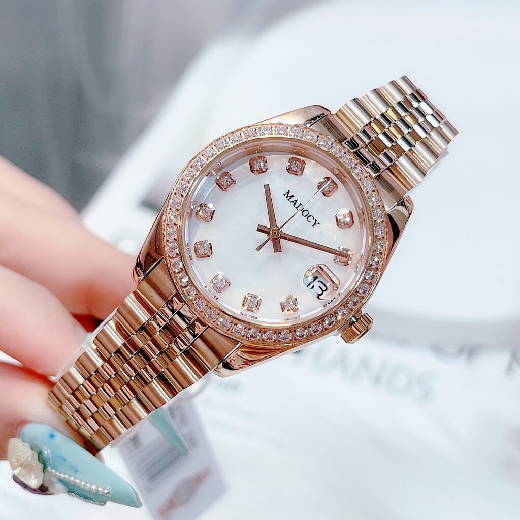 Đồng Hồ Nữ Madocy M81697 Rose Gold Mặt Trắng 31mm