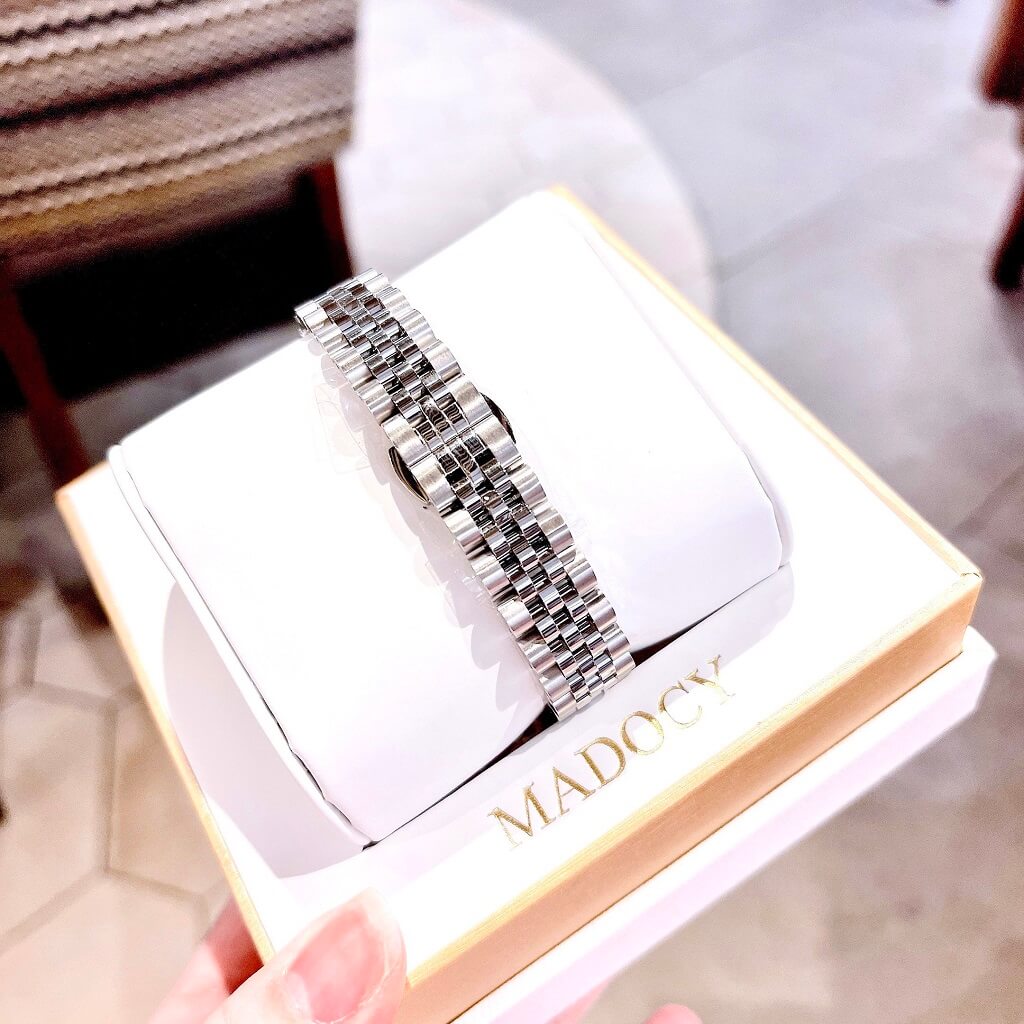 Đồng Hồ Nữ Madocy M81697 Silver Mặt Hồng 31mm