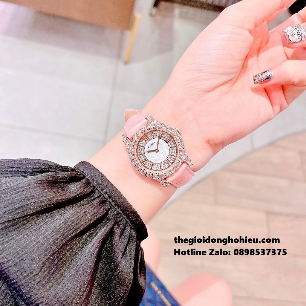 Đồng Hồ Nữ Madocy M81699 Dây Da Hồng Rose Gold 31mm