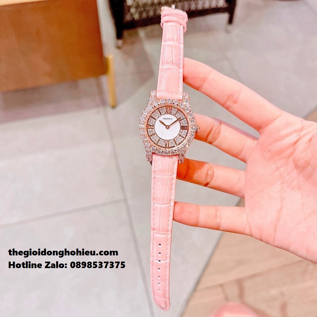 Đồng Hồ Nữ Madocy M81699 Dây Da Hồng Rose Gold 31mm