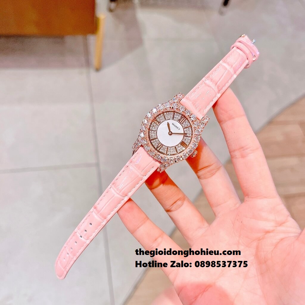 Đồng Hồ Nữ Madocy M81699 Dây Da Hồng Rose Gold 31mm