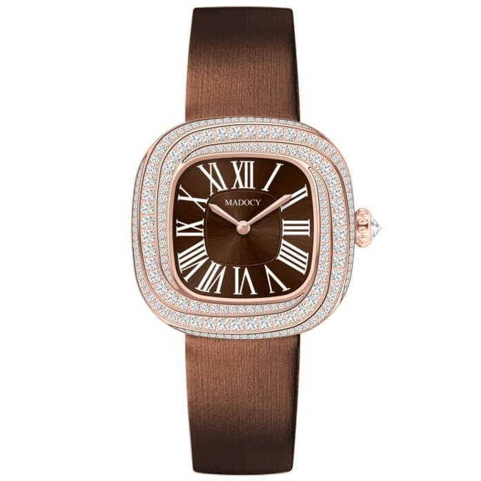 Đồng Hồ Nữ Madocy M81886 Dây Da Brown Rose Gold 31mm