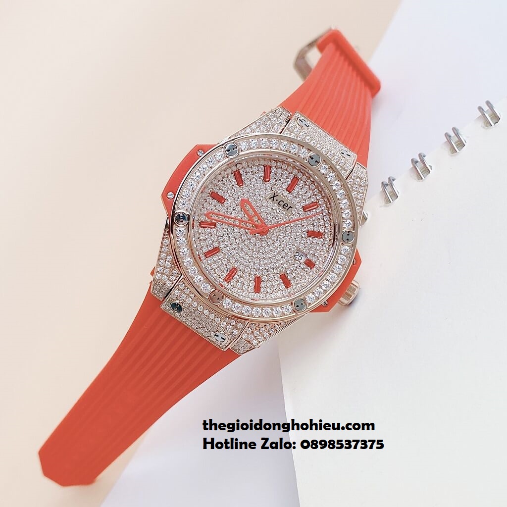 Đồng Hồ Nữ X-cer B0635 Dây Silicone Cam Rose Gold 34mm