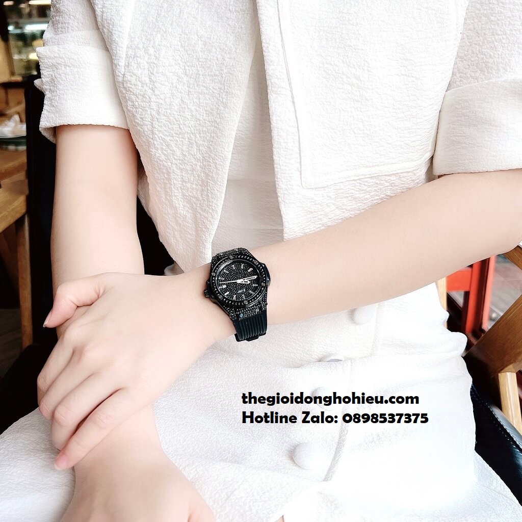 Đồng Hồ Nữ X-cer B0635 Dây Silicone Đen Black 34mm