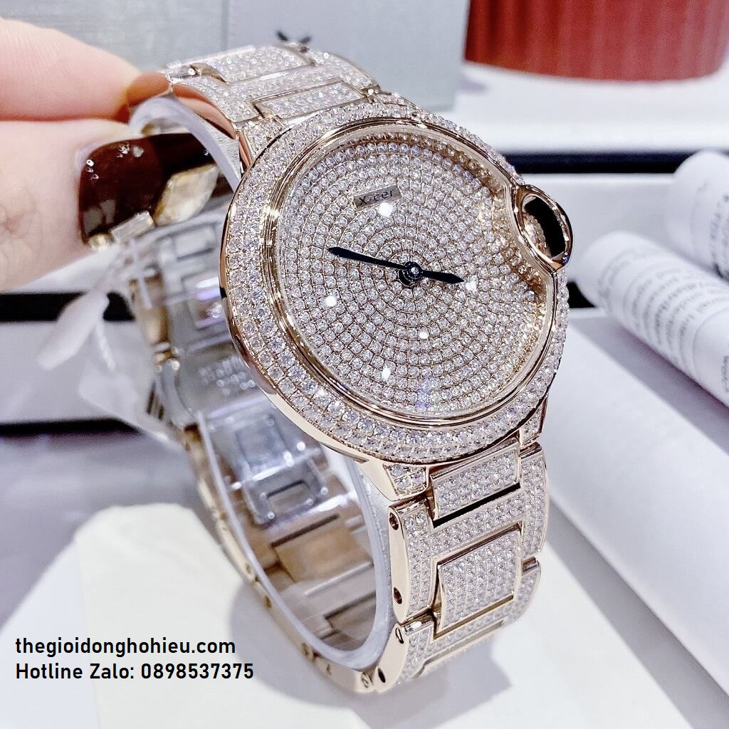 Đồng Hồ Nữ X-Cer B0638 Rose Gold 36mm Đính Đá