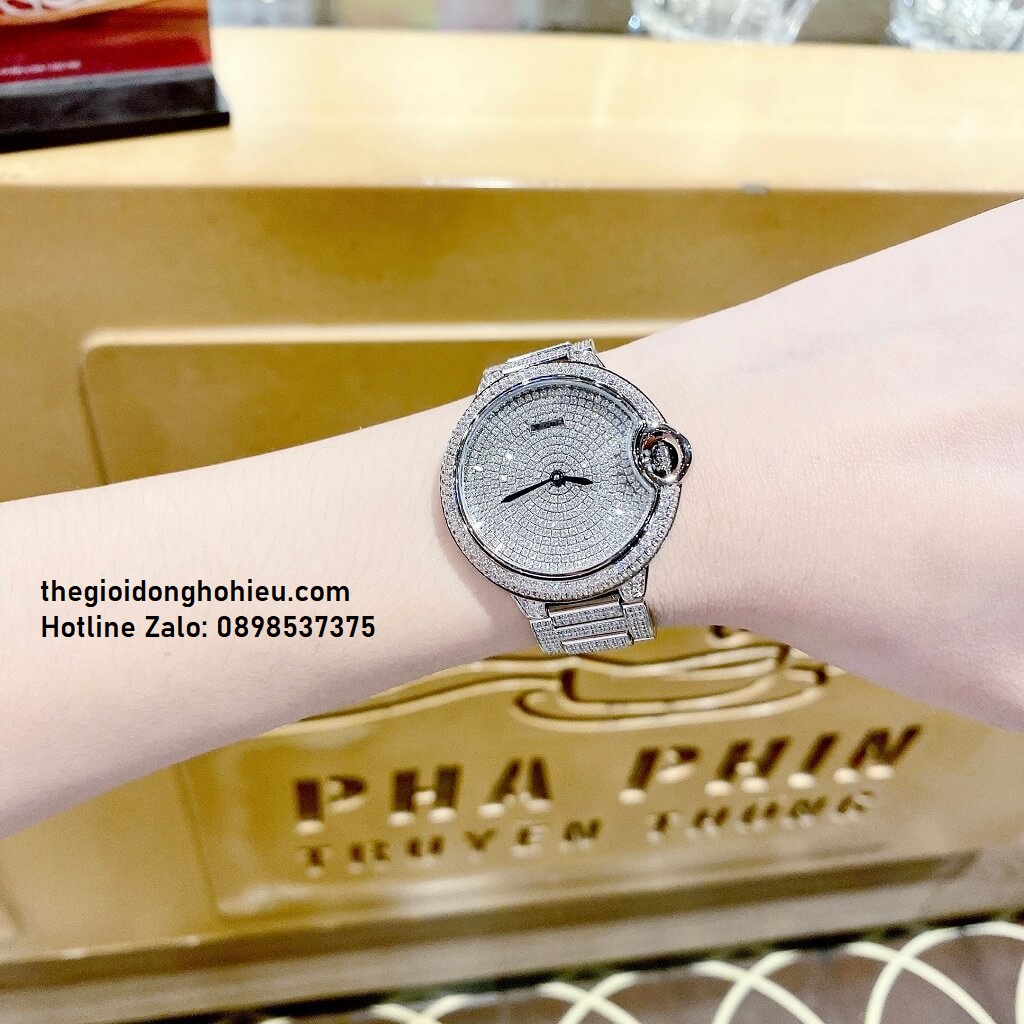 Đồng Hồ Nữ X-Cer B0638 Silver 36mm Đính Đá