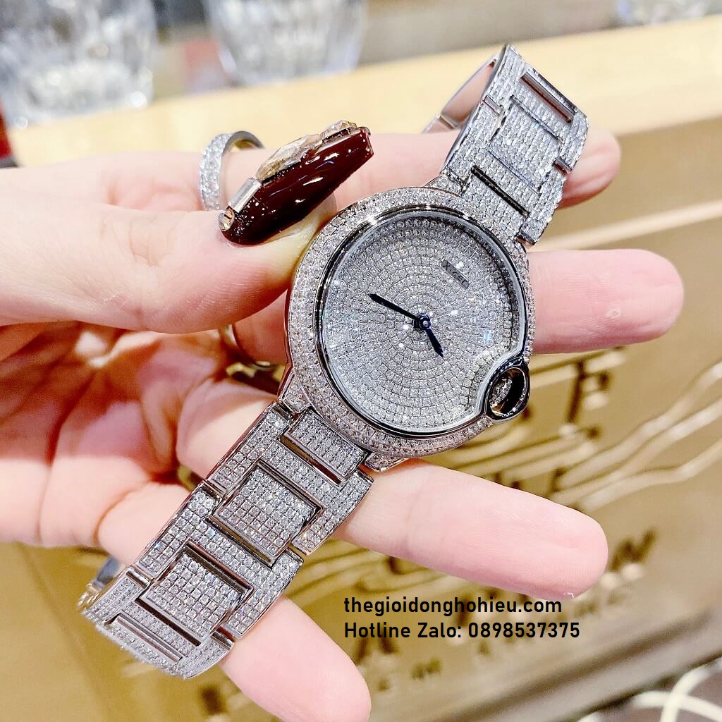 Đồng Hồ Nữ X-Cer B0638 Silver 36mm Đính Đá