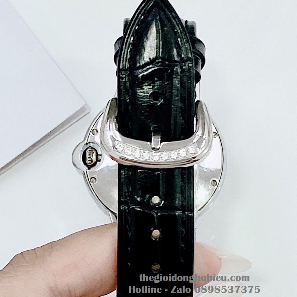 Đồng Hồ X-cer B0605 Nữ Dây Da Đen Chính Hãng 36mm - Vỏ Silver