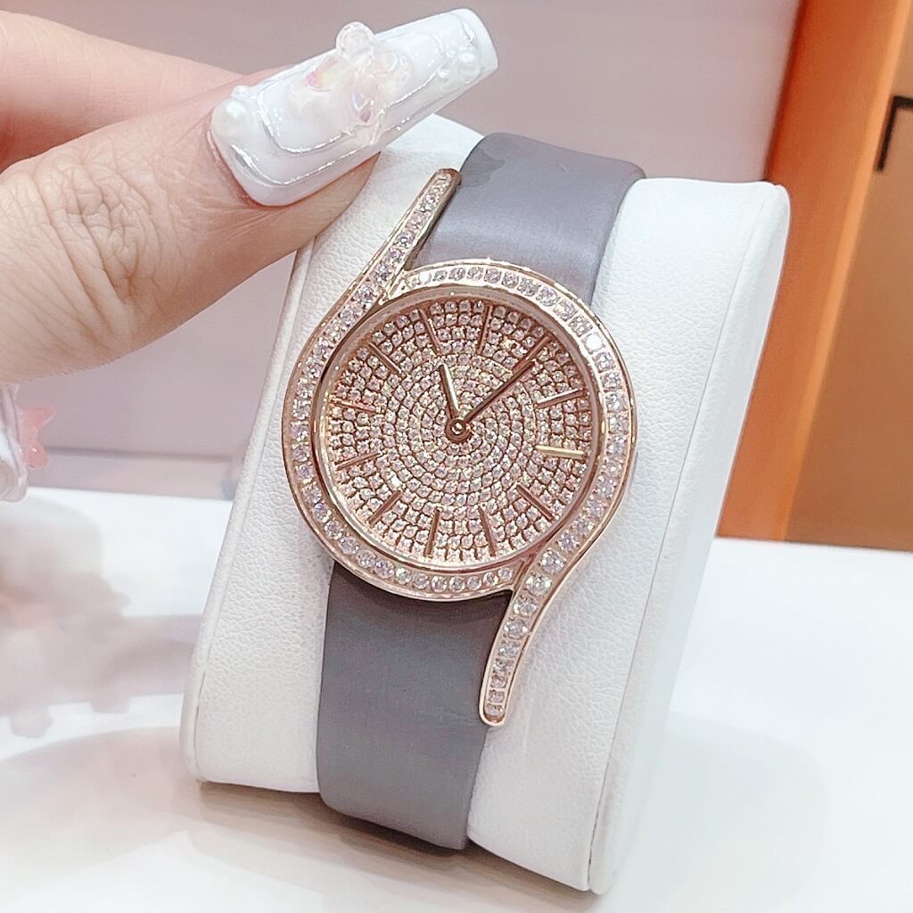 Đồng Hồ X-cer Nữ Dây Satin Gray Rose Gold 32mm - B0632