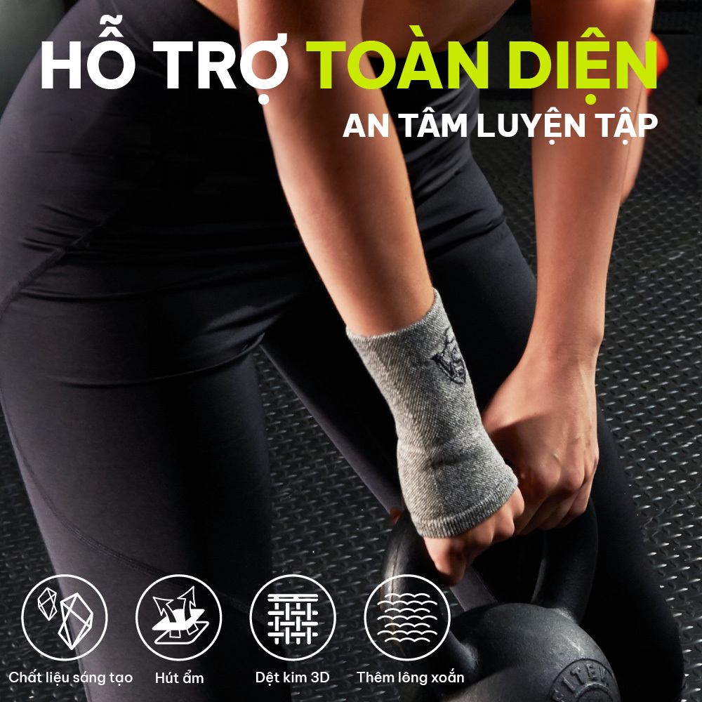 Bó cổ tay Vital Salveo CJ-5104 bảo vệ và hỗ trợ cổ tay khi tập luyện