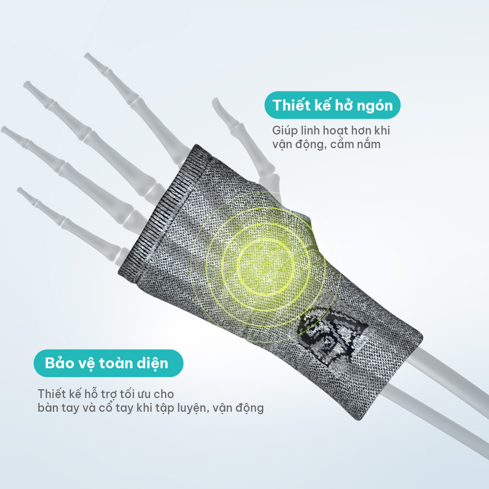 Bó cổ tay Vital Salveo CJ-5104 bảo vệ và hỗ trợ cổ tay khi tập luyện