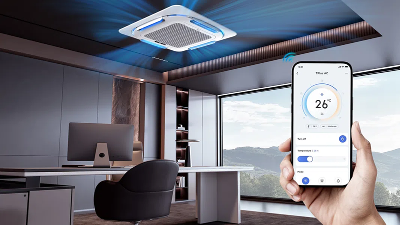 Nên sử dụng điều hòa âm trần với không gian rộng rãi, trần cao