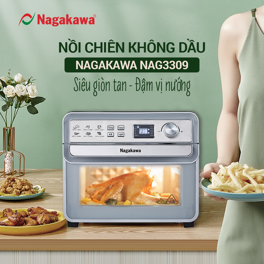 Nồi chiên không dầu 24L Nagakawa NAG3309
