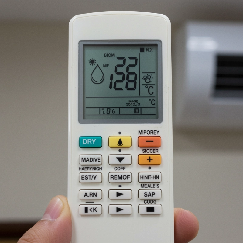 Biểu tượng “Hút ẩm” (hình giọt nước) trên màn hình