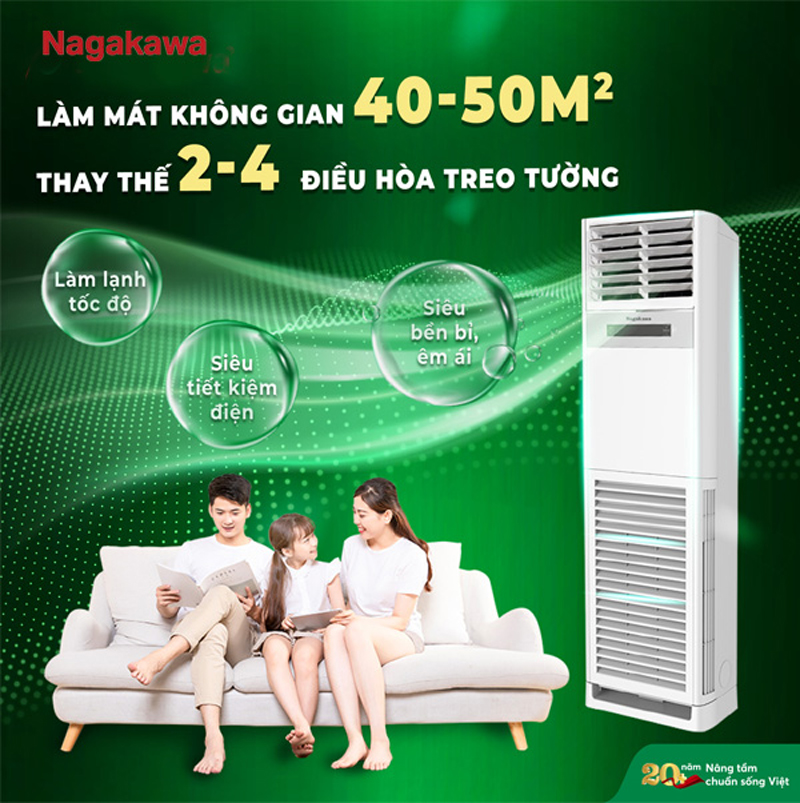 Dàn lạnh của điều hòa tủ đứng có thể thay thế được 2 - 4 điều hòa treo tường