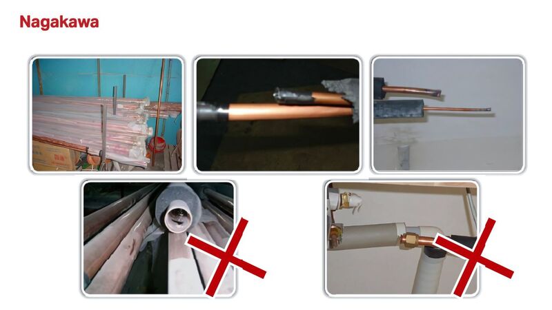 Đầu các ống đồng luôn phải bịt bằng túi nhựa hoặc bao nhựa