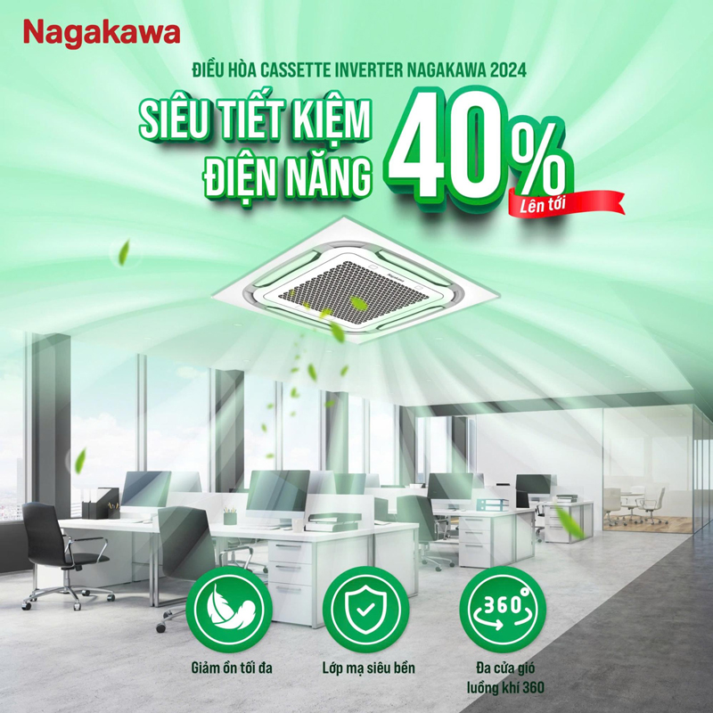 Điều hòa âm trần tiết kiệm điện năng