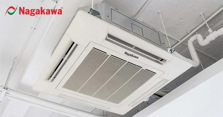 Điều hòa âm trần là thiết bị thường thấy trong các tòa nhà, quán ăn rộng rãi