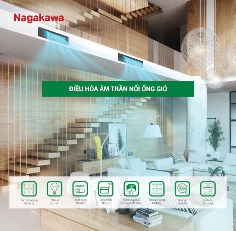 Điều hòa âm trần nối ống gió