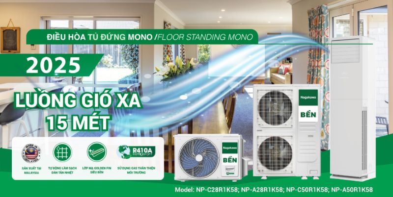 Điều hòa tủ đứng NP-C28R1K58 có nhiều công nghệ hiện đại, làm mát tốt