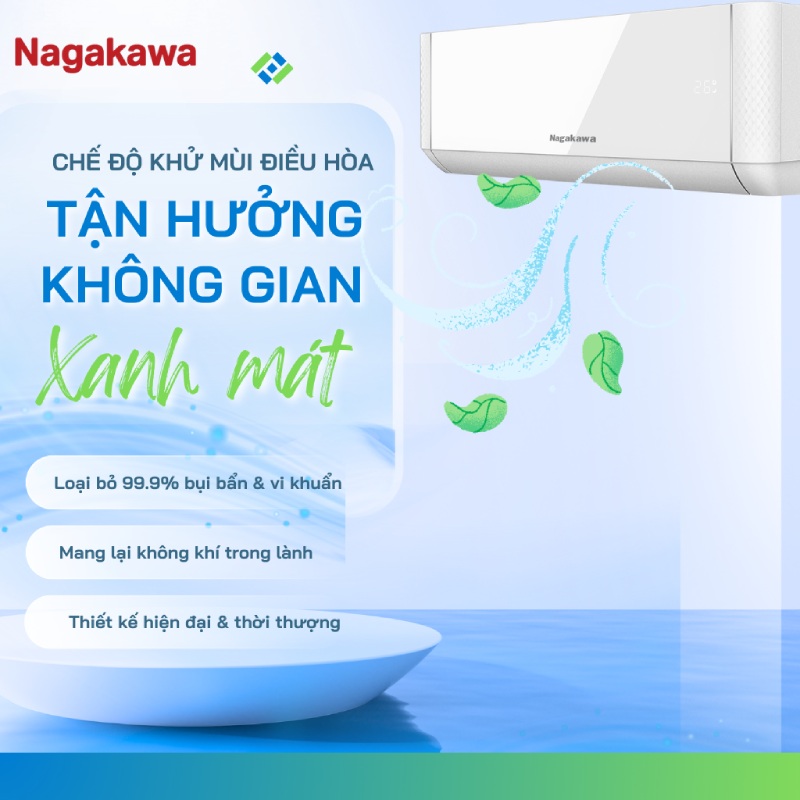 Người dùng kích hoạt chế độ khử mùi để tận hưởng không gian xanh mát